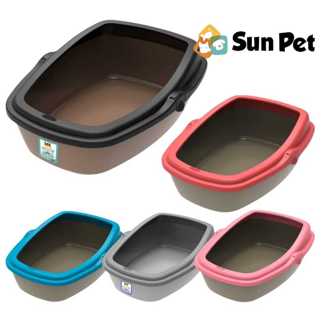 Caixa de Areia para Gato Sanitário Banheiro Pet Médio Para Gatos WC King Bandeja c/ Borda Envio Imediato