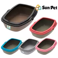 Caixa de Areia para Gato Sanitário Banheiro Pet Médio Para Gatos WC King Bandeja c/ Borda Envio Imediato