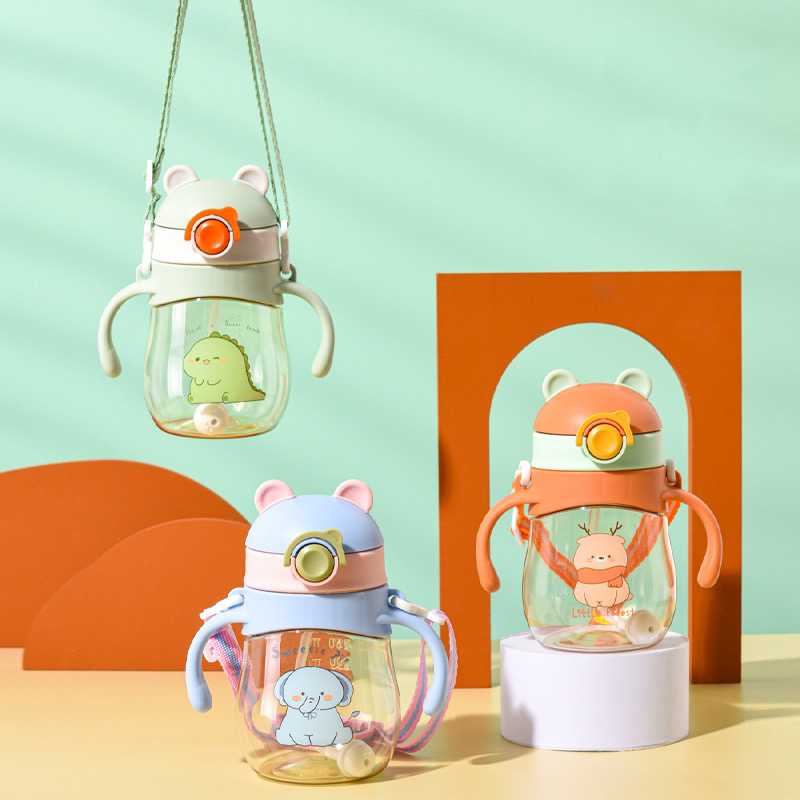 Garrafa de Água Infantil Fofo Copo Portatil Bebê 300ml
