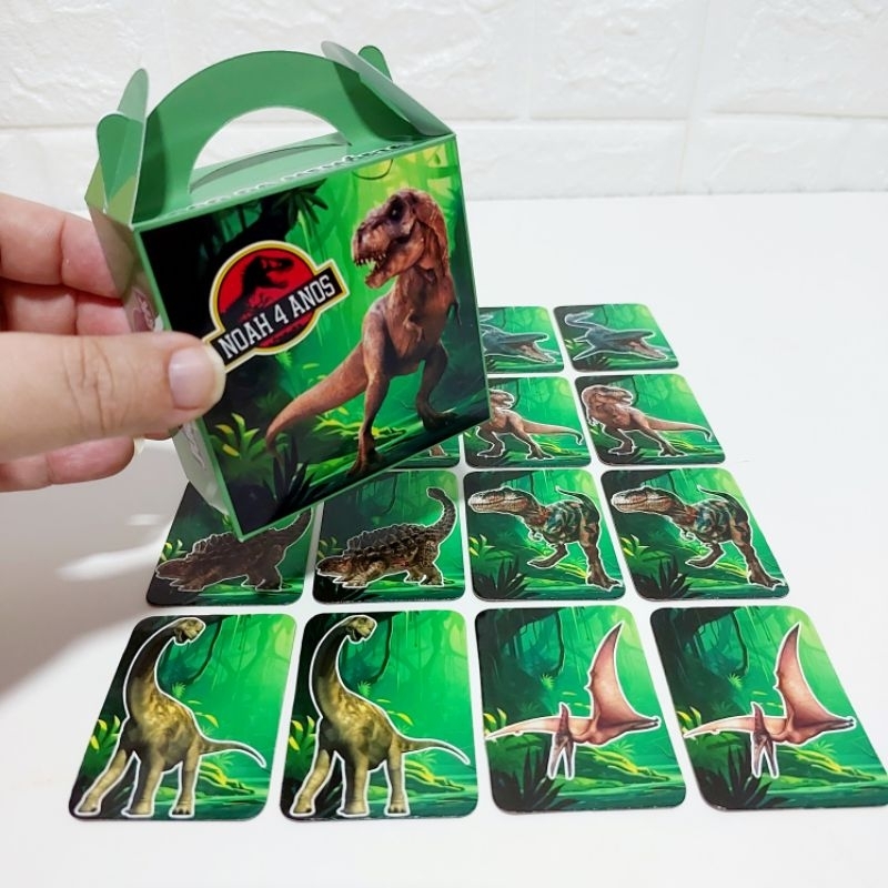 Lembrancinhas Jurassic Park, Dinossauros, Jogo da Memória Personalizado, Festa Infantil, Aniversário