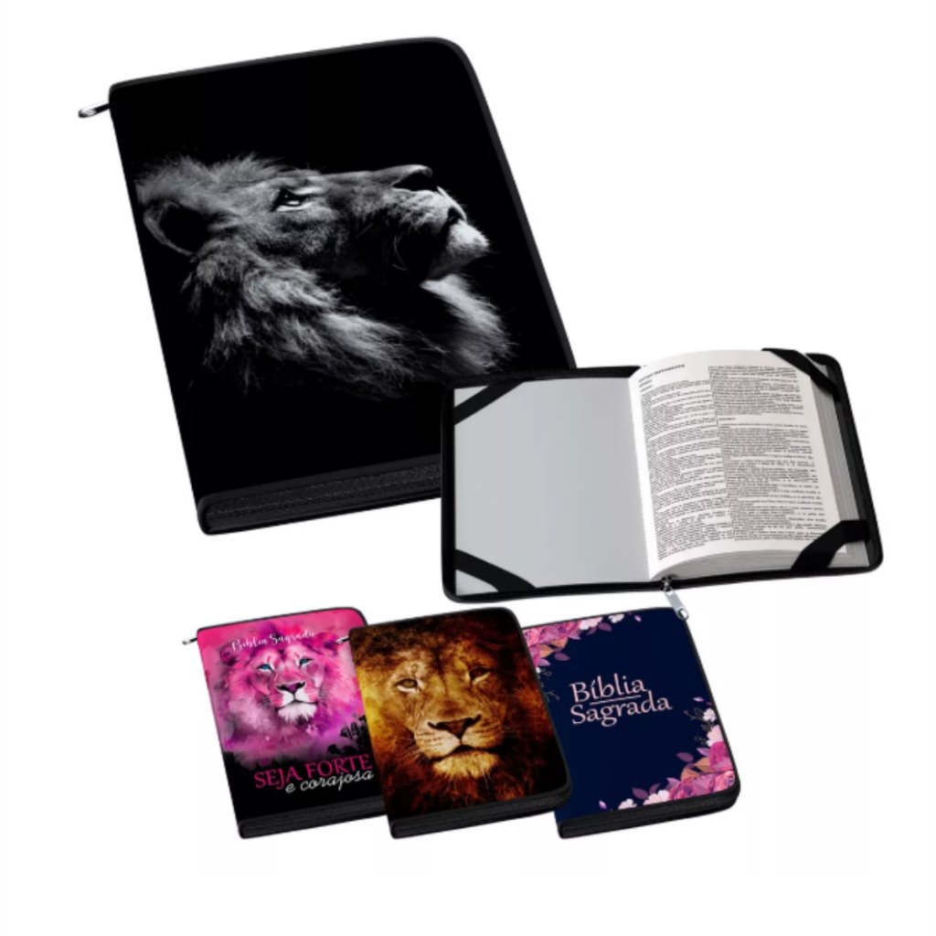 Capa Para Bíblia Sagrada Feminina Proteção C/ Elástico 14x22 Varias Estampas Capa Para Bíblia Sagrada Feminina Proteção C/ Elástico 14x22 Varias Estampas