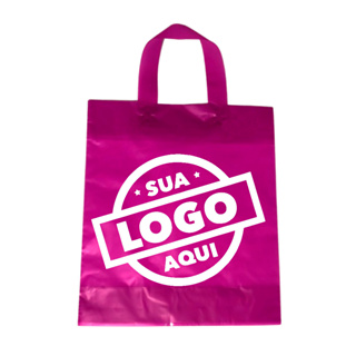 Sacolas Alça Fita - 100 Unidades com sua Logo em Oferta na Shopee