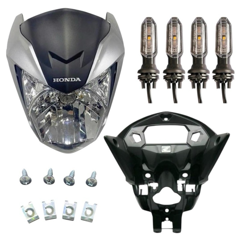 FRENTE FAROL SUPORTE COMPLETA PARAFUSOS E 4 PISCAS LED CG TITAN 160 2022 EM DIANTE