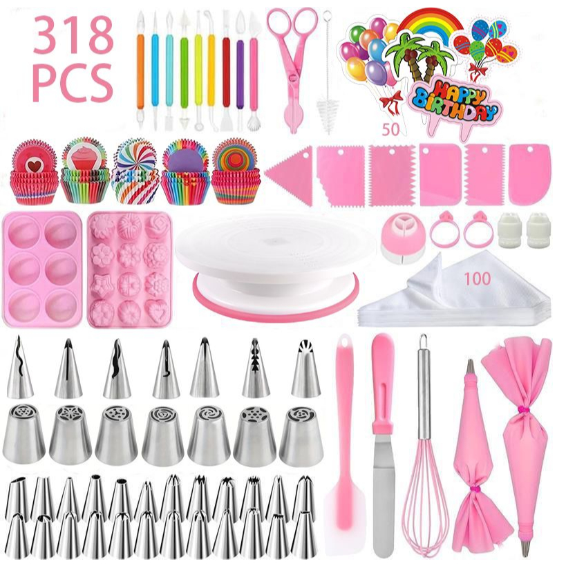 Confeiteiro Completo 318 ou 327 Peças – Decoração Profissional para Bolos e Doces em Oferta na Shopee