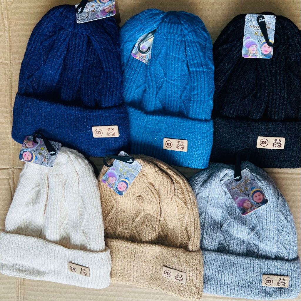 Chapéu infantil outono e inverno novo meninos malha grossa à prova de vento quente proteção auricular chapéu M em Oferta na Shopee