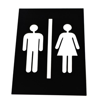 Placa decorativa para portas, banheiro masculino feminino