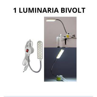 Luminaria Haste Flexivel Maquina Costura Bivolt 110W E 220W LAMPADA 20 LEDS em Oferta na Shopee
