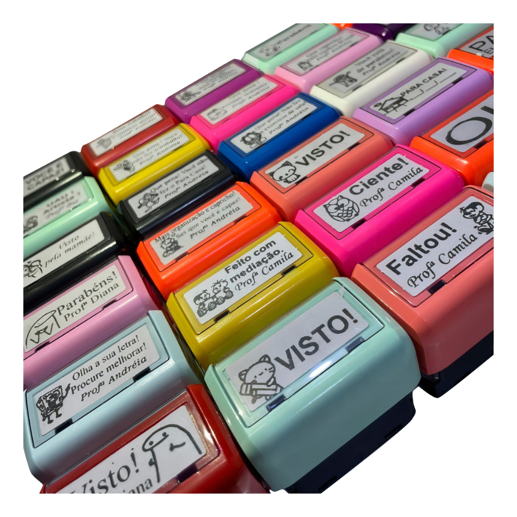 Kit 5 Carimbos Personalizados Para Professores Automáticos em Oferta na Shopee