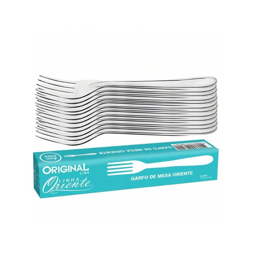 Kit Jogo 12 Garfo Mesa Sopa Buffet Restaurante Lanchonete Aço Inox Linha Oriente Original Line em Oferta na Shopee