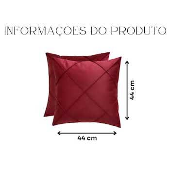 Kit Capas de almofada em Suede Vinho Vermelho Diversas cores 44cm x 44cm com Ziper Nervurada em Oferta na Shopee