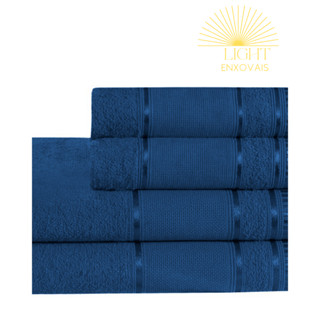 Jogo de toalha de banho 4 peças premium Azul - LINDÍSSIMA (OPORTUNIDADE) em Oferta na Shopee