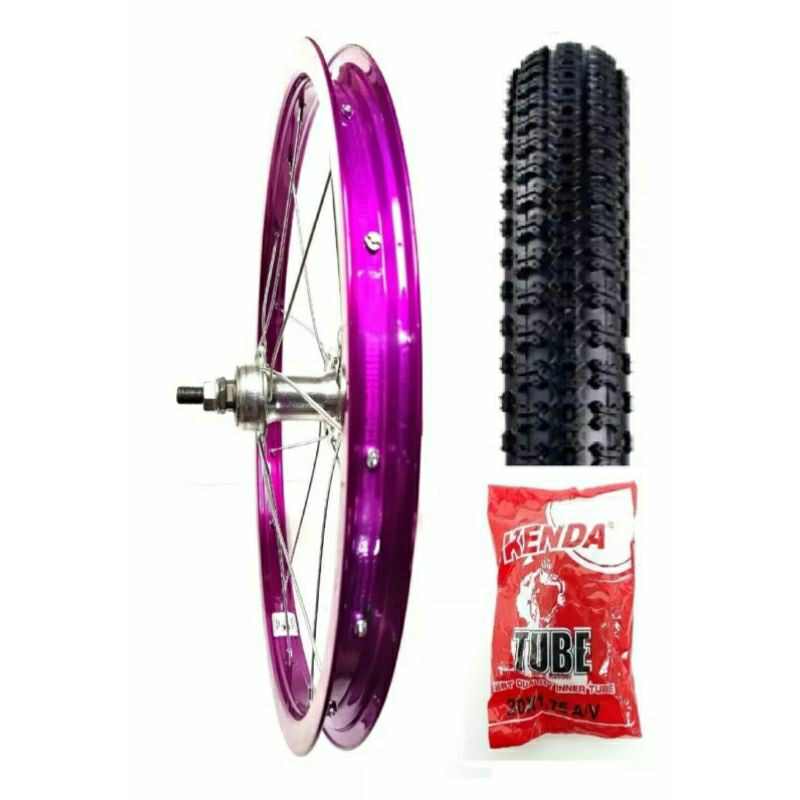 roda aro 16 violeta dianteira+1pneu 16×1.75+1camara de ar aro 16
