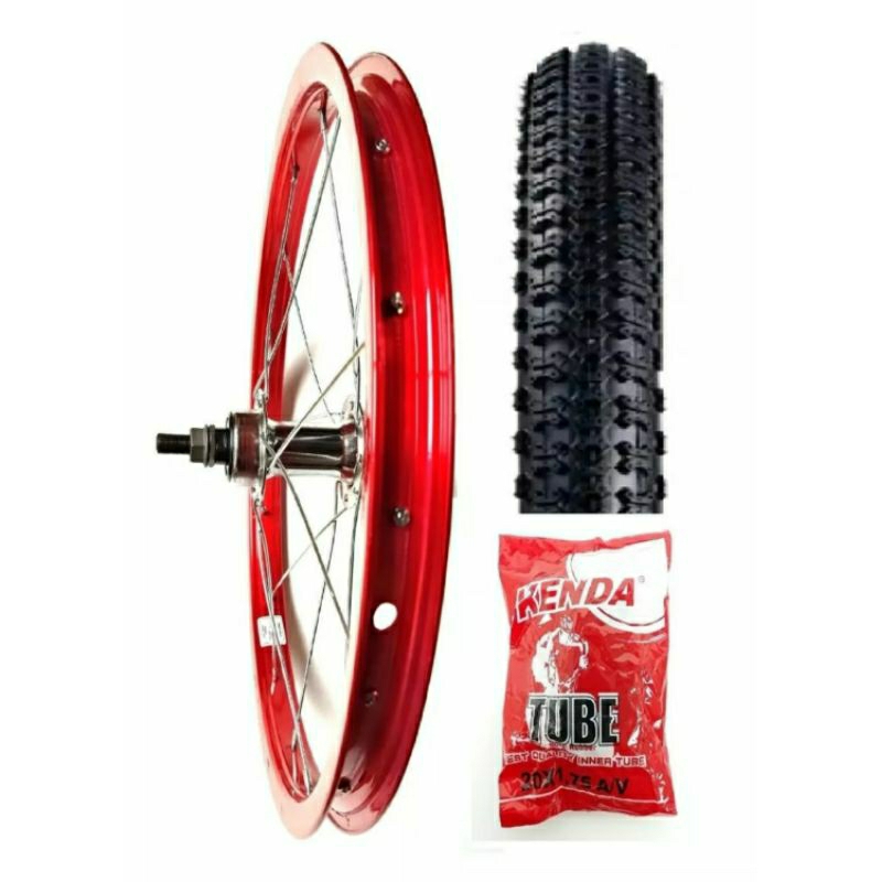 roda aro 16 vermelho dianteira+1pneu 16×1.75+1camara de ar aro 16