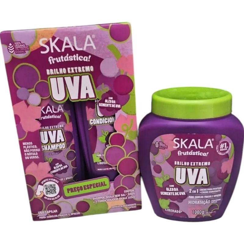 Kit Capilar Skala Frutástica Tratamento Cabelos Hidratação Nutrição
