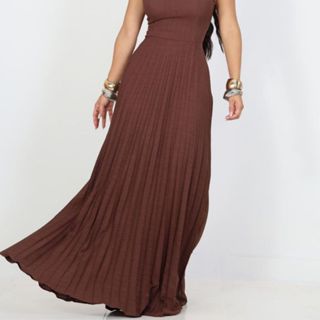 Vestido feminino  longo verão plissado casual e elegante em Oferta na Shopee