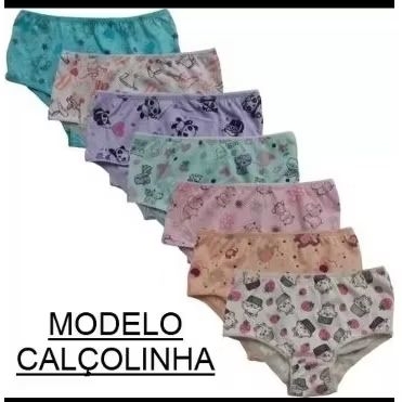 Kit 10 Calcinha Infantil de Algodão em Oferta na Shopee