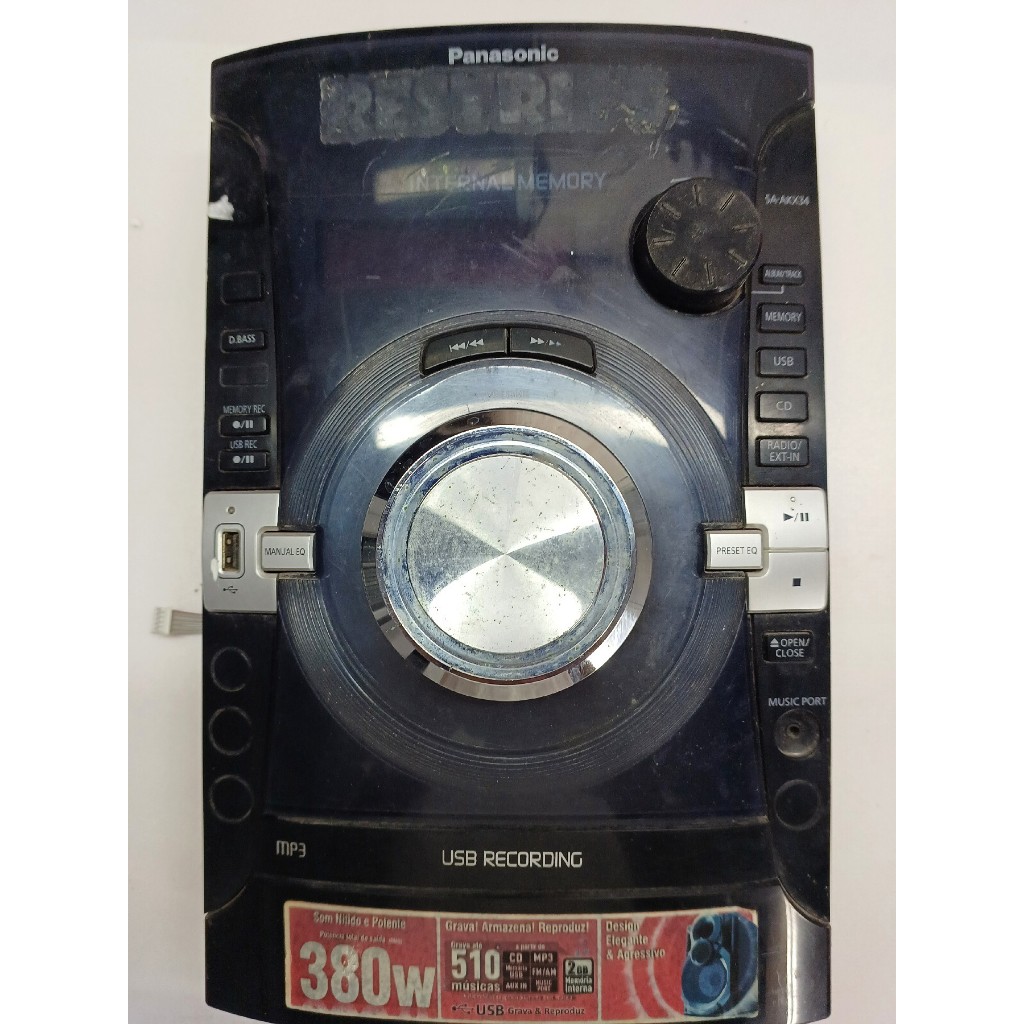 frontal completa com placa som panasonic akx-34
