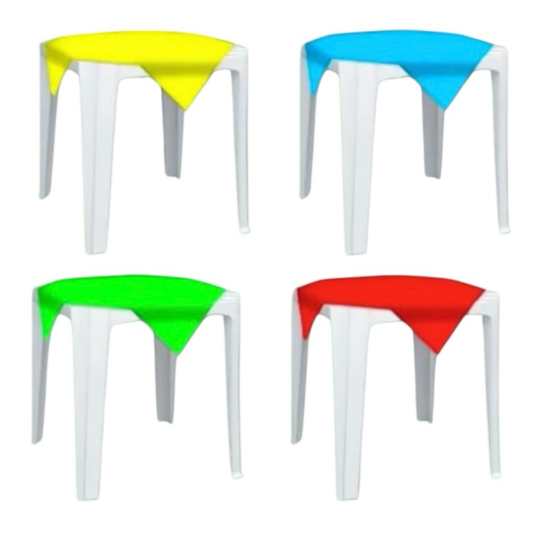 KIT DE 10 A 20 TOALHAS PLÁSTICAS DE MESA PARA CONVIDADOS – 78 CM X 78 CM – CORES LISAS, FESTA JUNINA (XADREZ), POÁ E INF