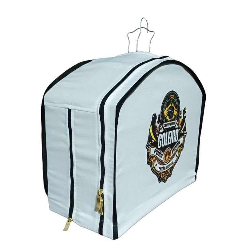 capas de gaiolas coleiro viés preto estampada