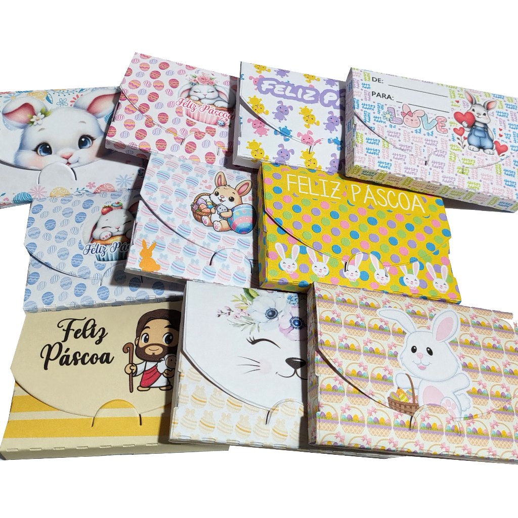 10 Caixinhas KitKat no Tema Páscoa - Coelhinho - Jesus - Sem Personalização
