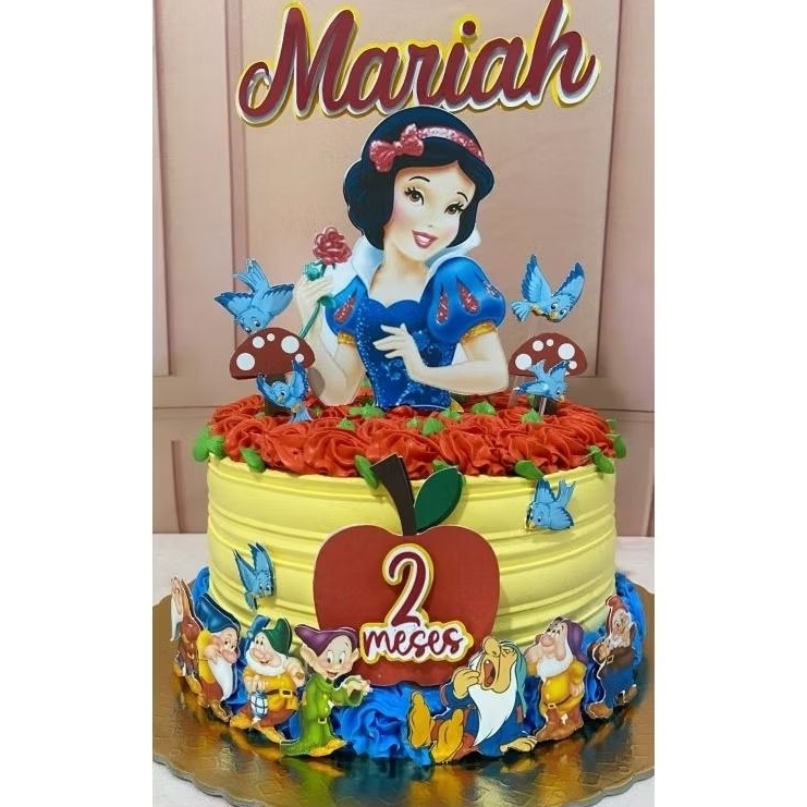 Topo de bolo Branca de Neve em Oferta na Shopee