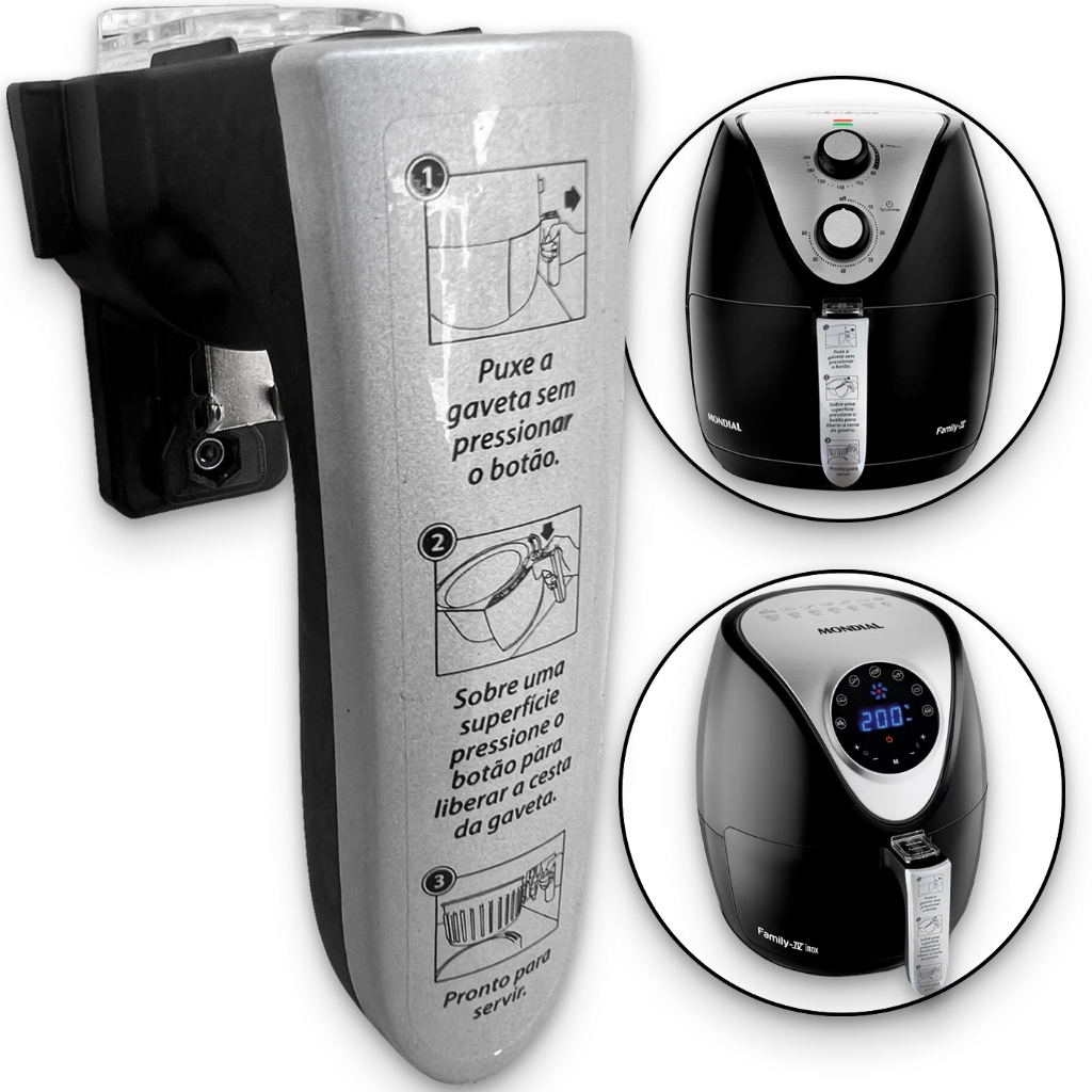 Puxador Cabo Air Fryer Af-29 Af-30/31 Preto Mondial Original