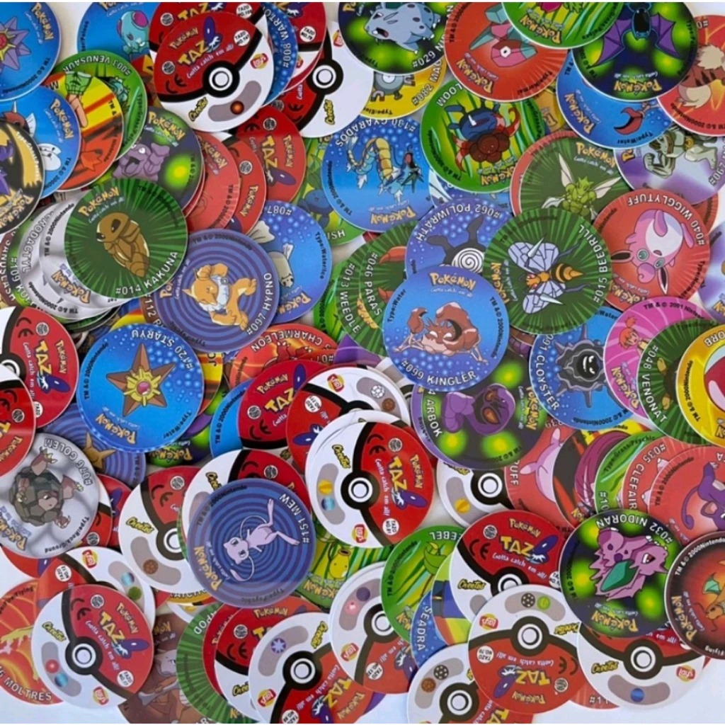 Tazos Pokemon ELMA CHIPS Primeira Edição Novos Tazos anos 2000 - Cheetos Coleção Enfeite Decoração Presente Nostalgia