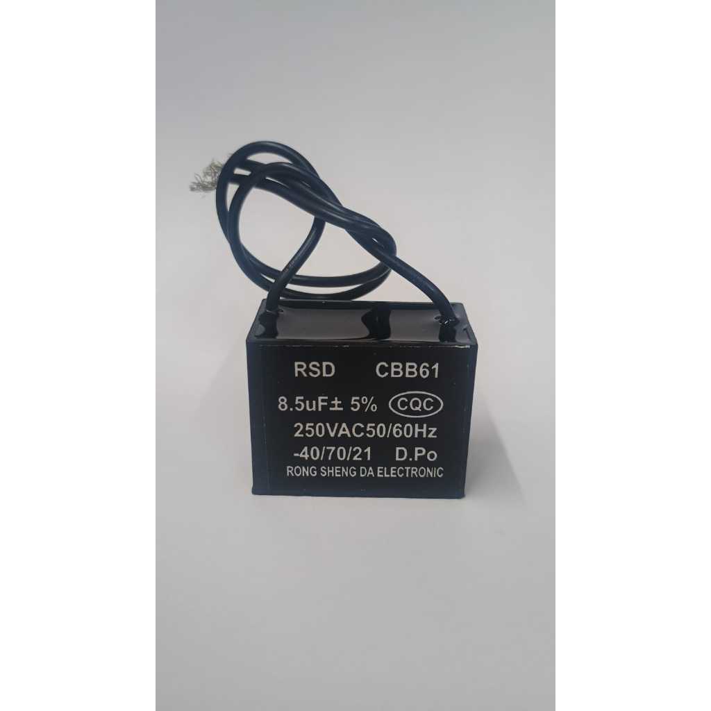 Capacitor Quadrado 8,5uf 250VAC Cbb61 50/60hz 2 Fios em Oferta na Shopee