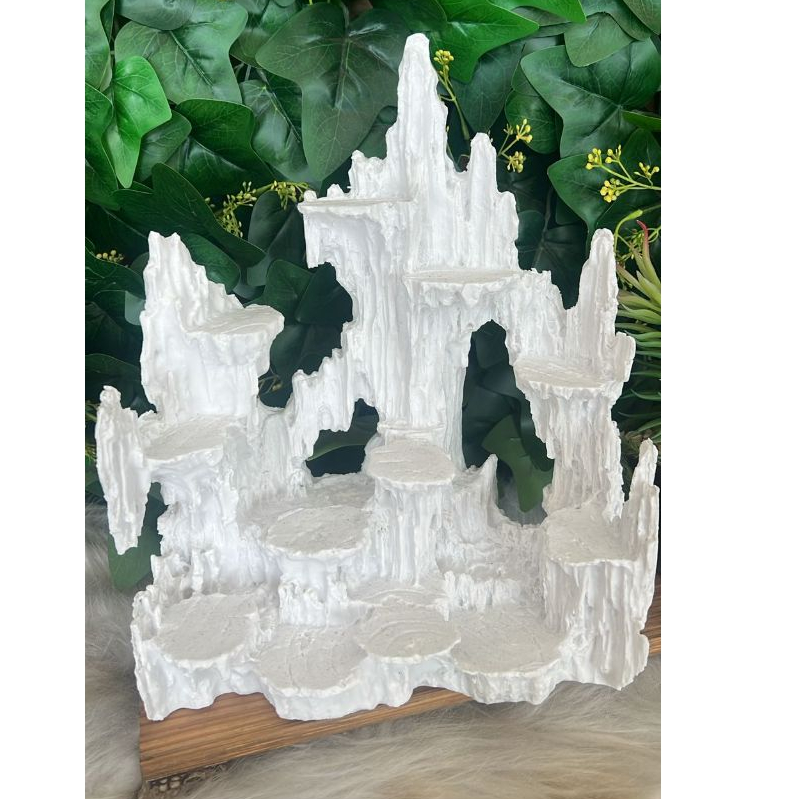 Altar Congá Branco em Resina para 12 Orixás Umbanda Candomblé