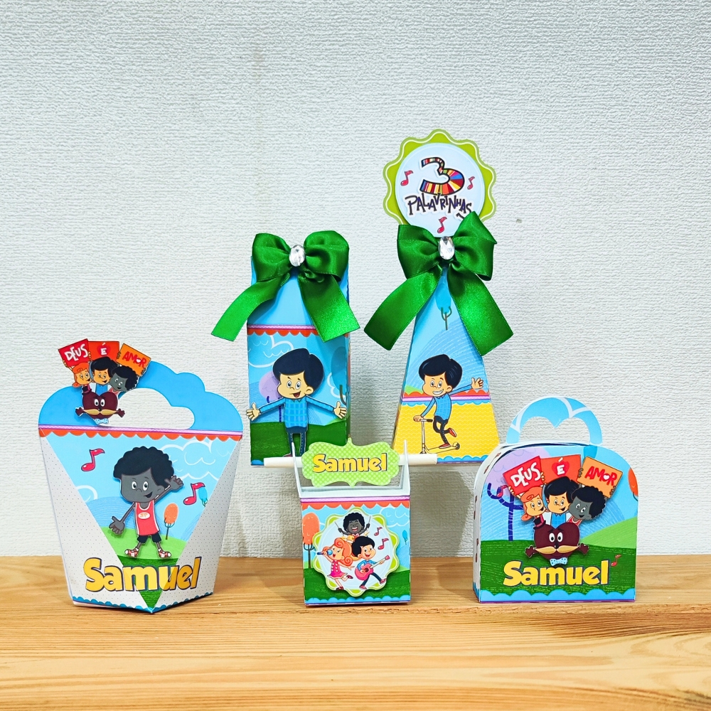 Kit de Festa Personalizado 3 Palavrinhas | Aniversário 3 Palavrinhas | Lembrancinha de festa 3 Palavrinhas