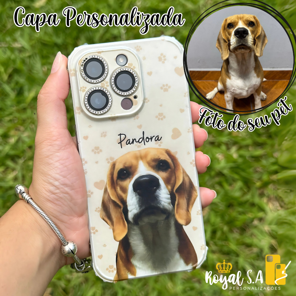 Capinha Capa Celular personalizada FOTO DO SEU PET para Samsung/ Iphone/ Motorola/ Xiaomi/ Realme
