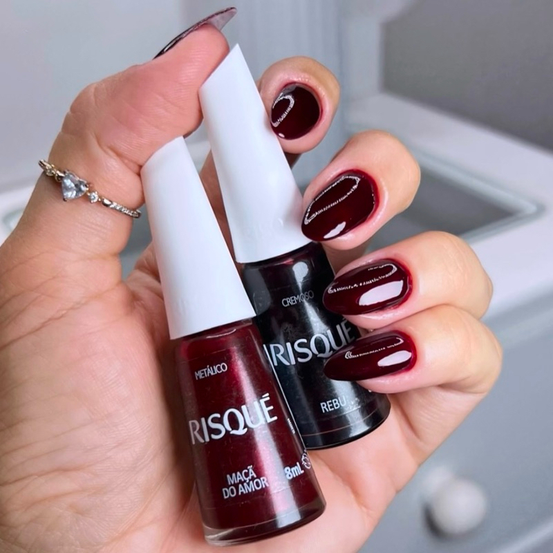 Kit 2 Esmalte Risque Rebu e Maçã do Amor