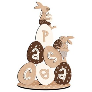 Enfeite De Mesa Coelhos Com Ovos Vintage Páscoa Decoração Pedestal Cenário Ninho Caça Fotos em Oferta na Shopee