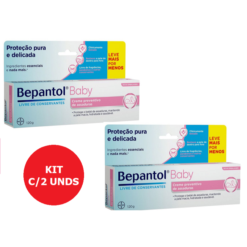 KIT C/2 BEPANTOL BABY CREME 120G em Oferta na Shopee