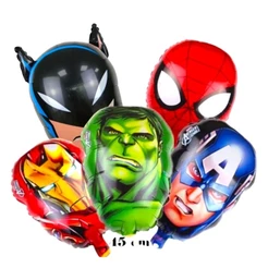 Kit c/5 balões cabeça vingadores mede 45 cm