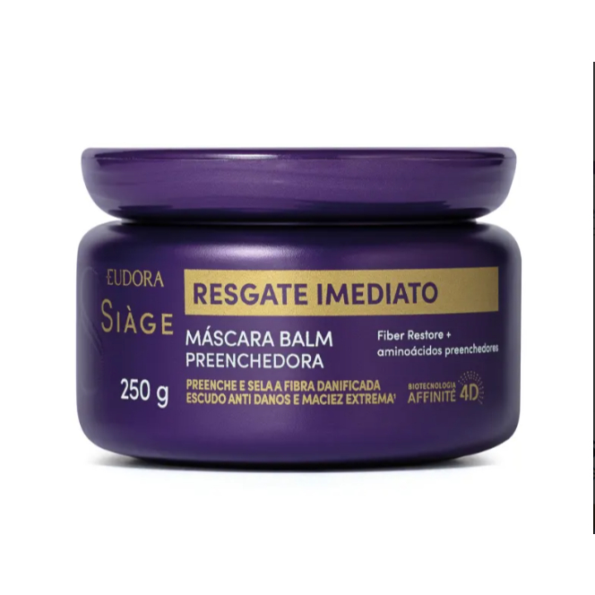 Máscara Balm Preenchedora Siàge Resgate Imediato 250g Reconstrução Eudora Envio Imediato Lacrada