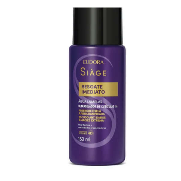 Água Lamelar Siàge Resgate Imediato 150ml Acidificante Eudora Lacrado Ultraselador de Cuticulas