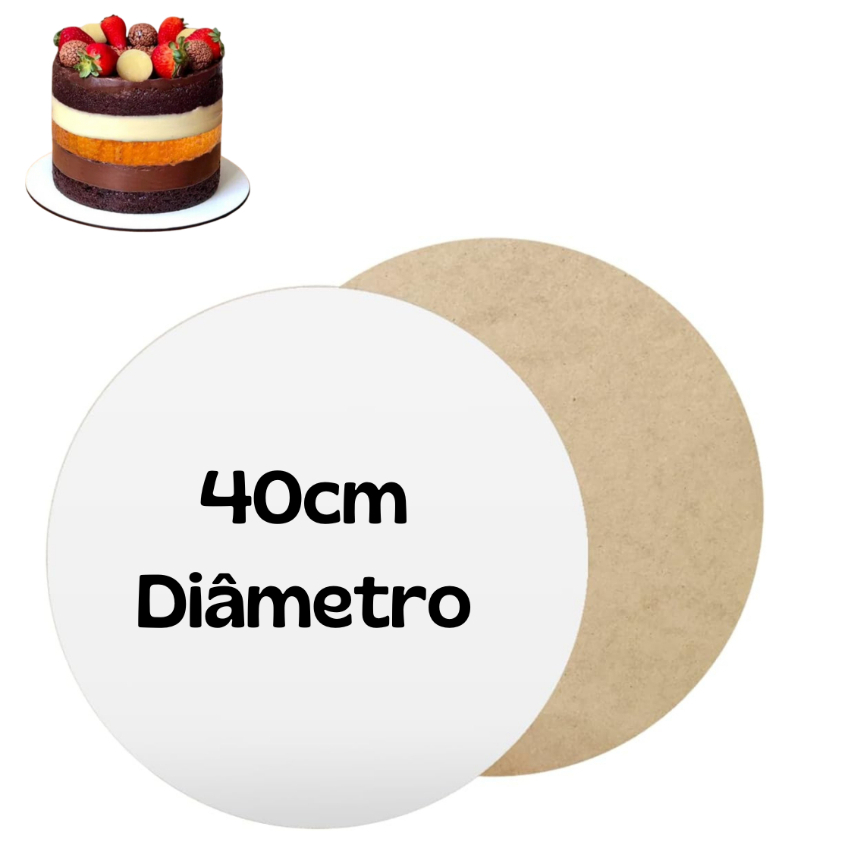 Cake Board 40cm Mdf 3mm Tabuleiros Confeitaria  base tabua para bolo frios cakeboard em Oferta na Shopee