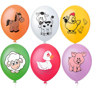 25~100 Bexiga Balão Temático Fazendinha Sortido Nº11 HAPY DAY em Oferta na Shopee