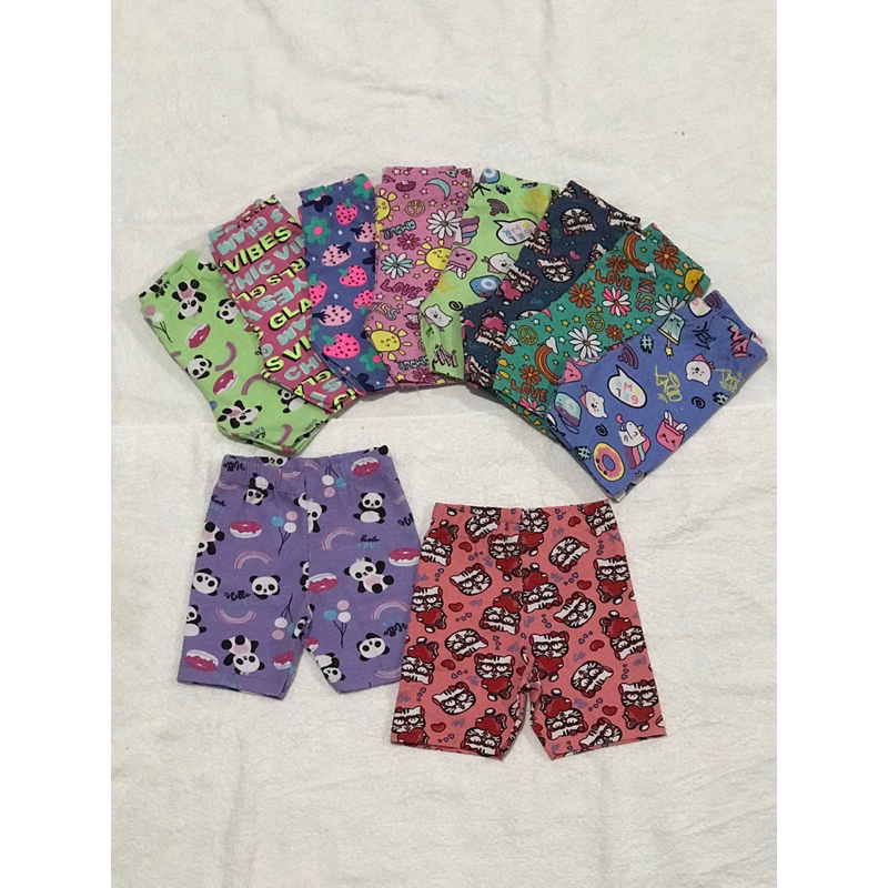 Shorts Estampado em Cotton Algodão Infantil Juvenil Feminino Escolar KIT 3 peças (Sortidos)
