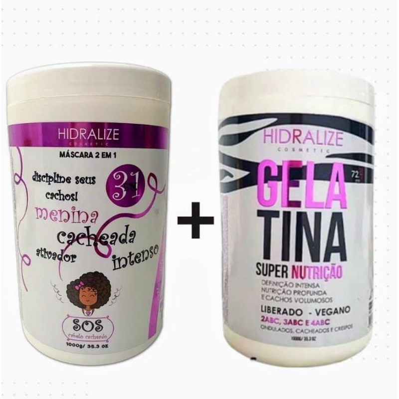 Gelatina Capilar Super Nutrição+ Creme de Pentear Menina Cacheada