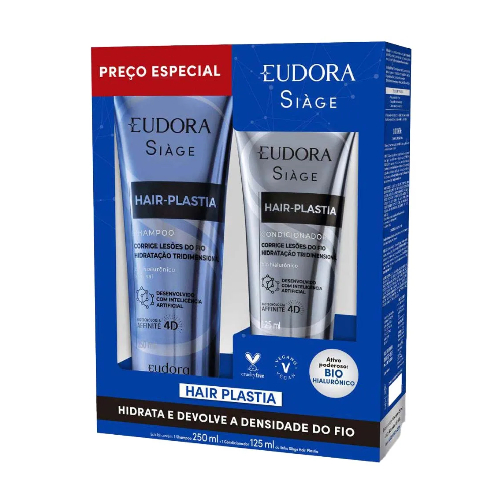 KIT EUDORA SIAGE HAIR-PLASTIA SHAMPOO + CONDICIONADOR