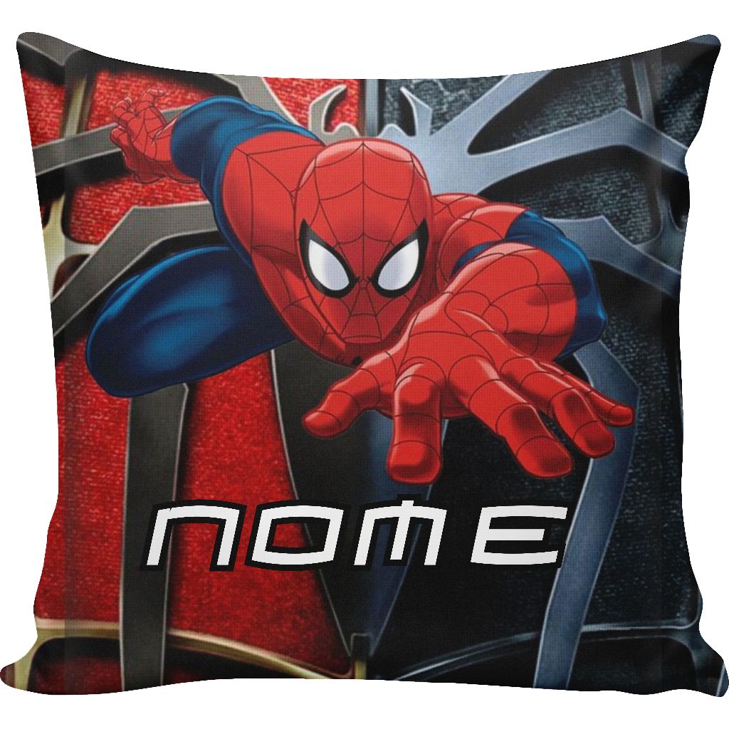 Capa de Almofada Homem Aranha + nome personalizado (mod3) em Oferta na Shopee