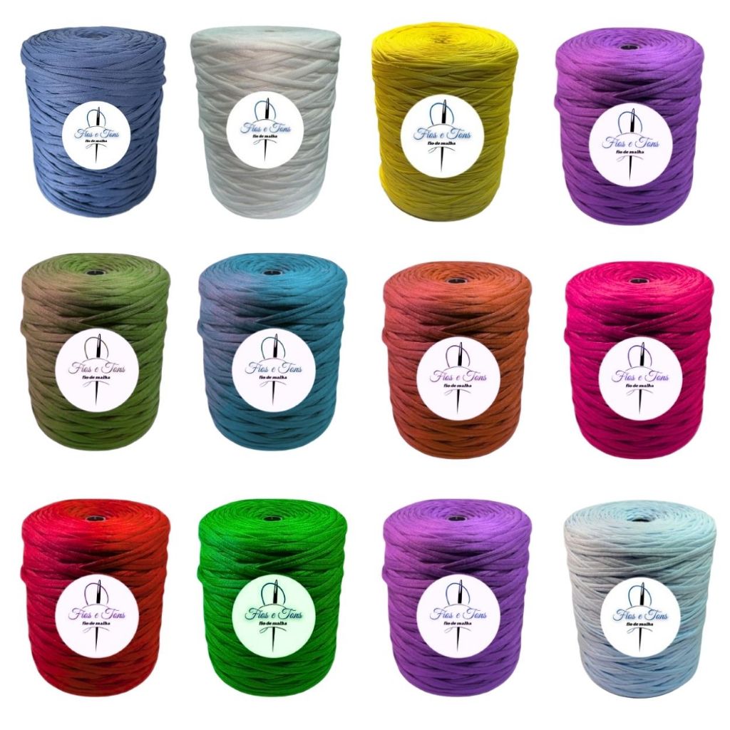 Fio de Malha 1kg Fios&Tons - Macio, Elástico e Colorido - Ótimo para Crochê, Tricô e Artesanato - Fio de Alta Qualid em Oferta na Shopee