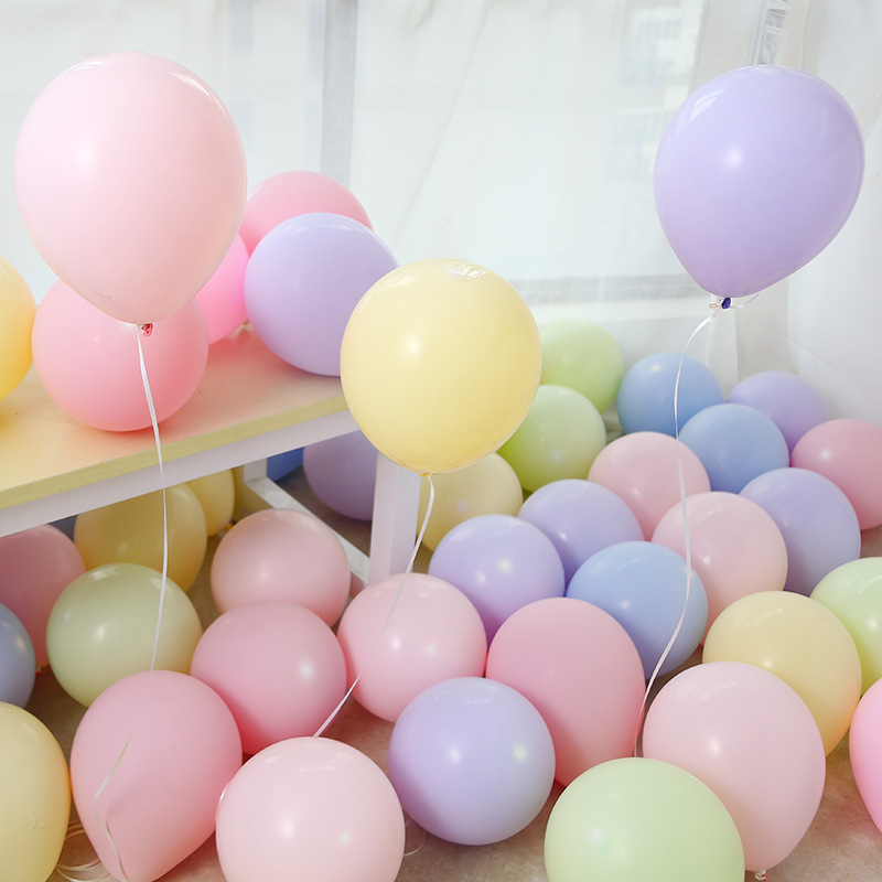 100 Unidades Balão Candy Color Número 7" Polegadas - Bexiga Cor Pastel Para Festas e Comemorações