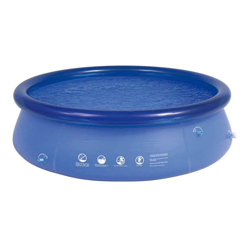 Piscina Inflável 1000, 1900, 2400 Litros Infantil e Adulto MOR Redonda Azul Resistente Válvula Verão