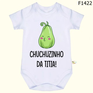 Body Bebê Frases Chuchuzinho da Titia SF1422 em Oferta na Shopee