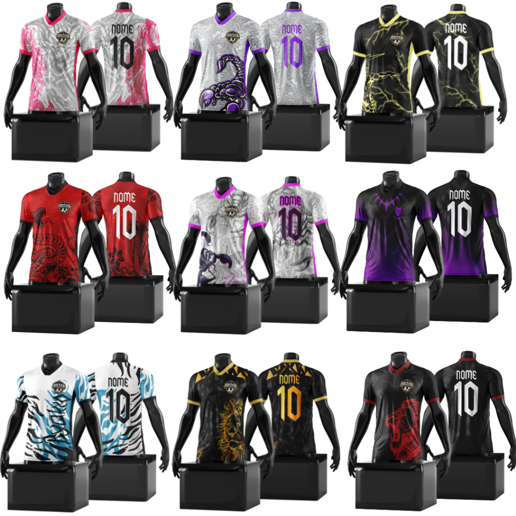 Kit camisas para interclasse/futebol/varzea personalizada com nome e numero