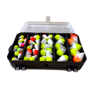 Kit Pesca Estojo Caixa Organizador 40 Boias Isopor Lambari Vários Tamanhos Bóia Pescaria Pesqueiro em Oferta na Shopee