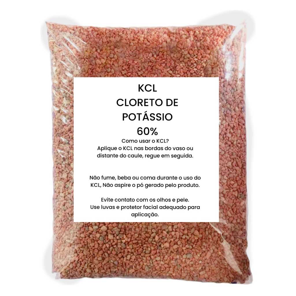 Adubo Fertilizante Cloreto De Potássio Kcl 3 kg Granulado